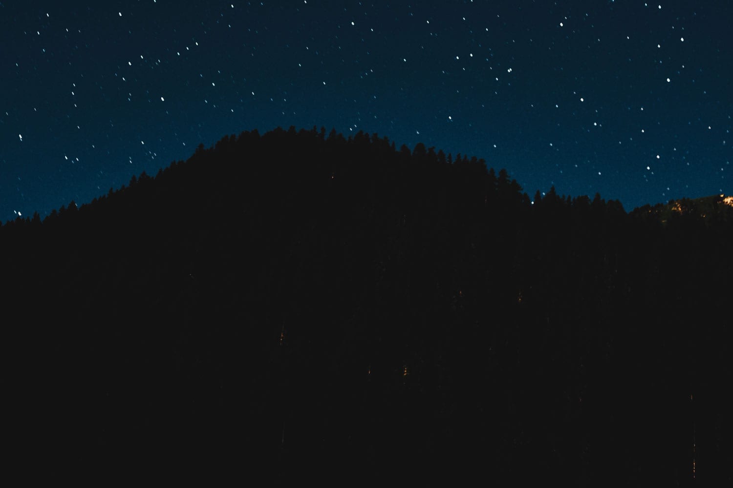 At night